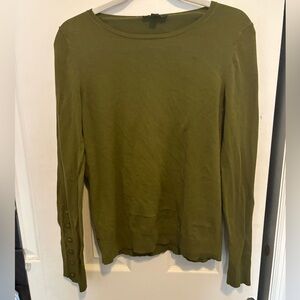 Ann Taylor Olive Long Sleeve Top